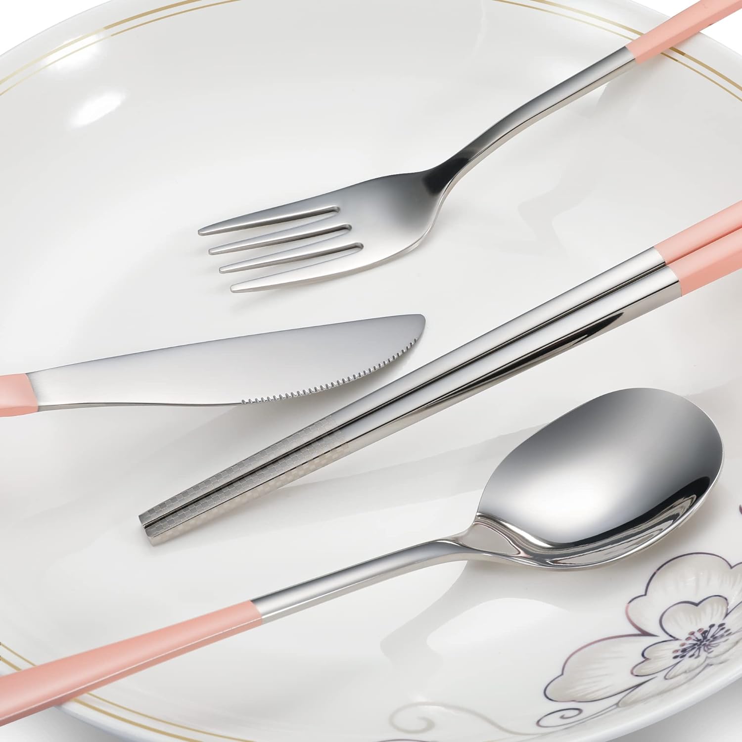 Travel cutlery set, Stainless Steel Cutlery, Reusable utensils set with case, Portable Silverware -18/8 Travel cutlery set, Stainless Steel Cutlery, Reusable utensils set with case, Portable Silverware -18/8